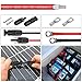 Shirbly Solar Panel Wire - 30FT Black & 30FT Red Tinned Copper Wire, 8AWG(10mm²) PV Wire Solar Extension Cable for Outdoor Automotive RV Boat Marine Solar Panel - Black & Red (8AWG 30FT)