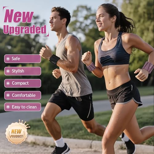 Image of BECOJADDE Ankle Weights Set of 2 (1 lb /2 lb /3 lb Each) Adjustable Wrist Weights for Women Men Wearable Arm Leg Weight for Pilates, Running, Walking, Workout, Yoga