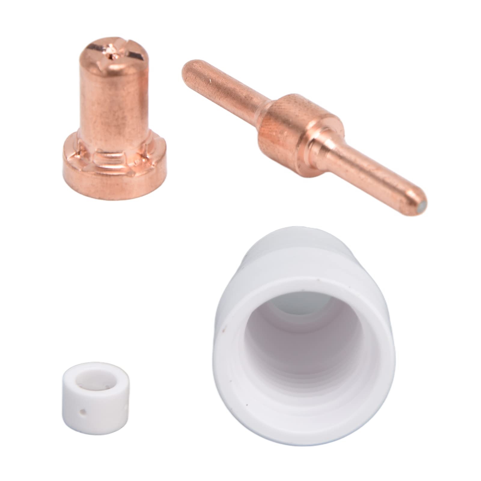 Respicefinem 65Pcs Plasma Cutting Consumables Ceramic Copper Plasma Cutter Tips Kit Suitable For Various Plasma And Welding Guns Including CT312 CUT50 ACDC TIG200 CT520 CT512P