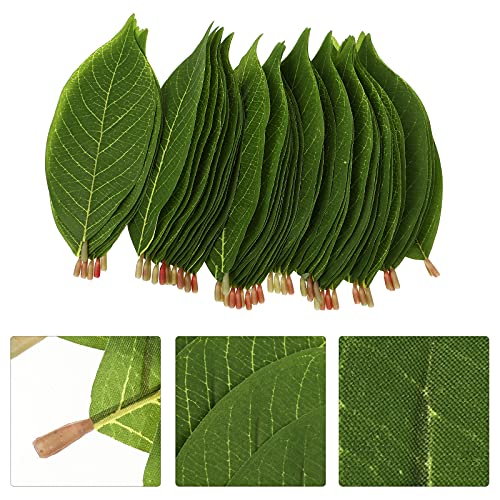 Partykindom 50Pcs Fake Magnolia Leaves Artificial Plant Leaves Simulated Green Plant Leaves For Home/Wall/Room Decor #TOP4