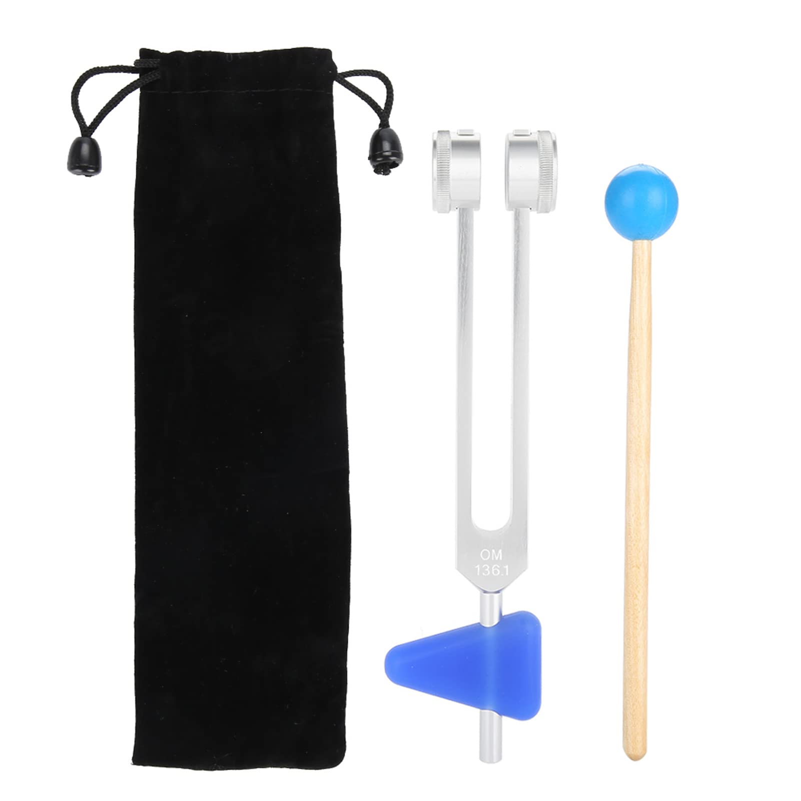 136.1Hz Kit di strumenti per diapason in lega di alluminio per strumenti di terapia delle vibrazioni di guarigione del suono, diapason diagnostico per diapason