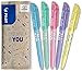 Pilot Frixion Light Soft - radierbarer Textmarker - in Pastellfarben im Set - Keilspitze - 5er Set (Pastellblau/-grün/-violett/-gelb/-pink) - Textmarker mit Kappe und Clip