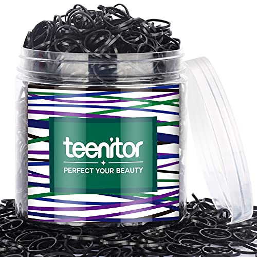 Teenitor 2000Pcs Black Hair Rubber Bands Soft Elastic Hair Ties For Kids Girls Hair Braids #TOP10