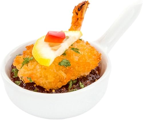 Miniatura 86 de Restaurantware -10 platos blancos pequeños cuadrados, mini platos de 3 pulgadas, para aperitivos, aptos para microondas, apto para horno, plato