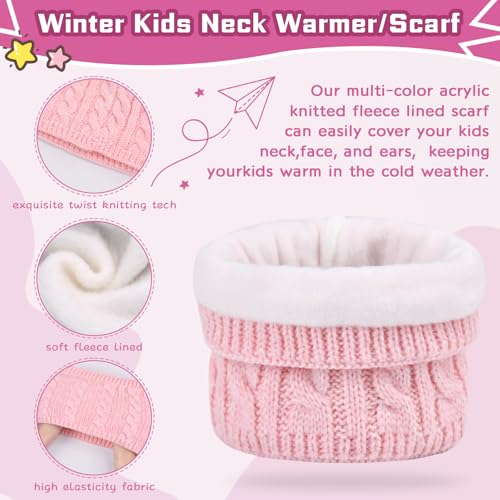 Image of ZOORON Kids Winter Hat Gloves Scarf Set, Girls Boys Hats Beanie with Pom