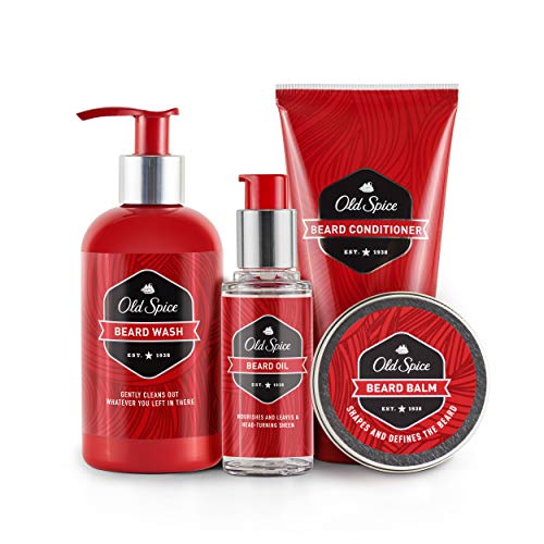 Old Spice Beard Lineup for Men - Beard Wash/Shampoo, Beard Conditioner, Beard Balm, Beard Oil