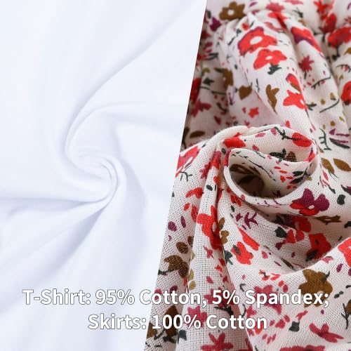Image of Mud Kingdom Girls Outfits Cute Cartoon Polka Dots Summer Holiday Clothes Sets