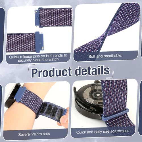 3 Pack Nylon Bands Compatible with Casio F-91W/F-84/F-94/F-105/F-108/AE-1200/W-217H/W-218H/A-158W/A-168W/SGW-300H/W-800H, Adjustable Breathable Sport Strap Solo Loop Replacement Strap