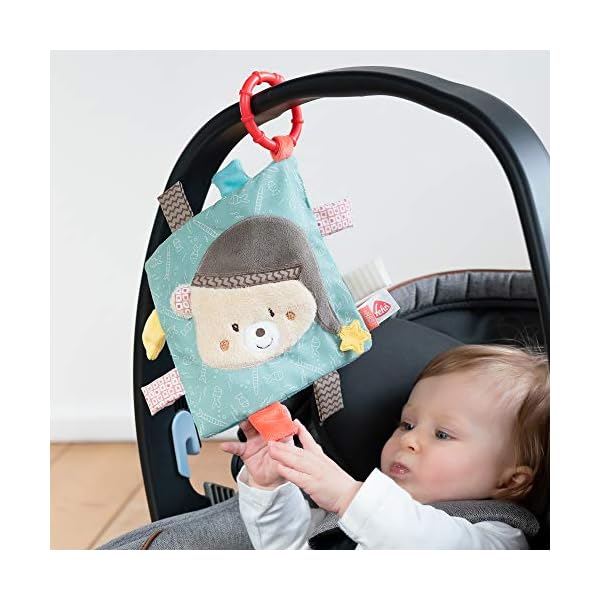 Fehn 058178 Knistertuch Lama mit Ring – Activity-Rascheltuch zum Aufhängen – Für Babys und Kleinkinder ab 0+ Monaten… – Bild 4