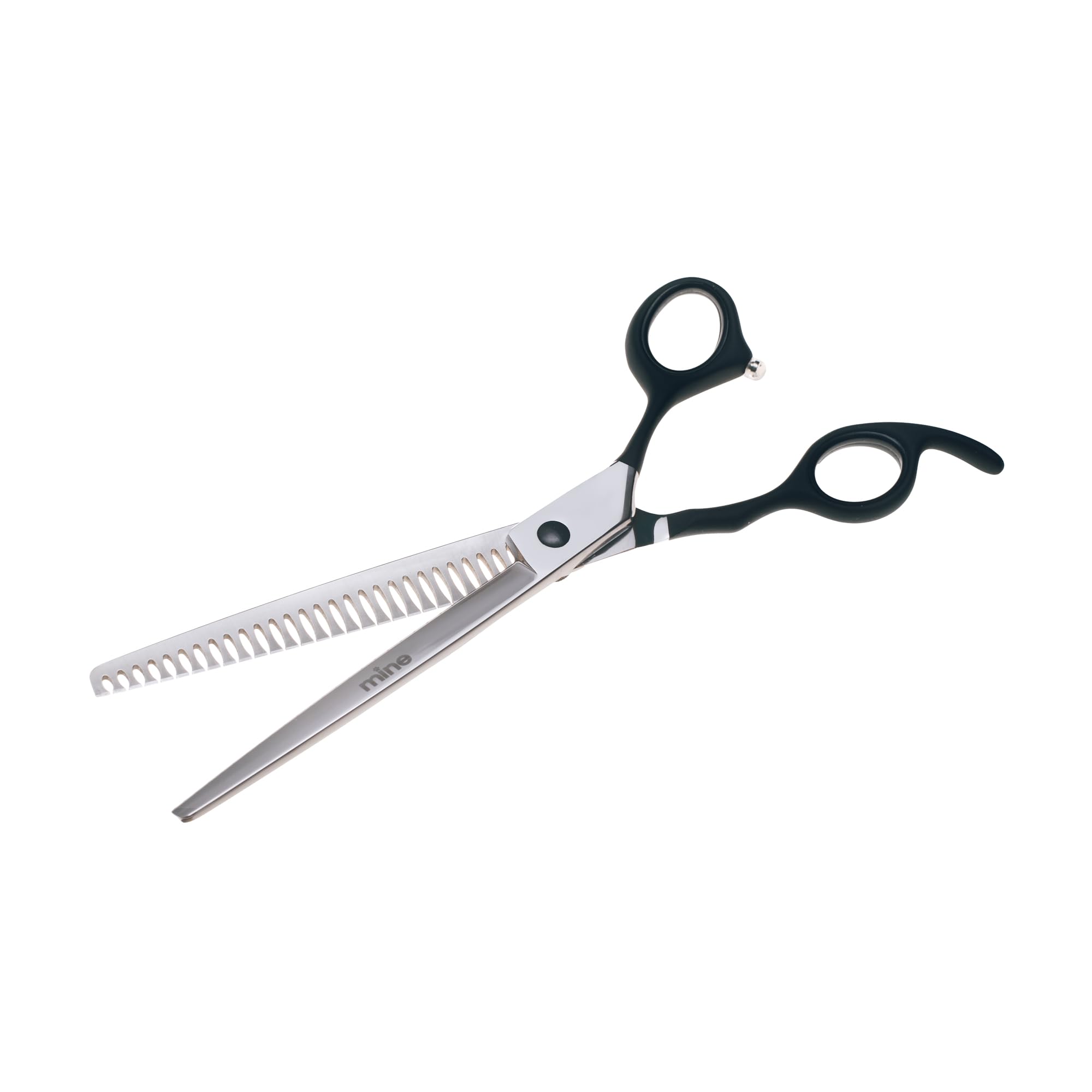Mine Dog Grooming Scissors Chunker 7.5" – 28 Tooth Professional Japanese Steel Scissor, Convex Edge, Offset Handle, Perfect for Texturizing, Includes Eco Case & Care Kit