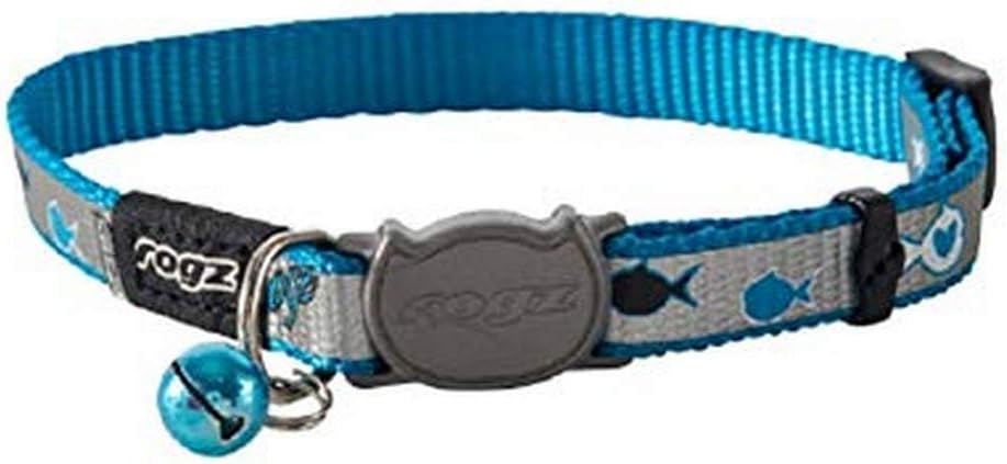 Rogz Reflectocat Collar Blue Fish X-SMALL