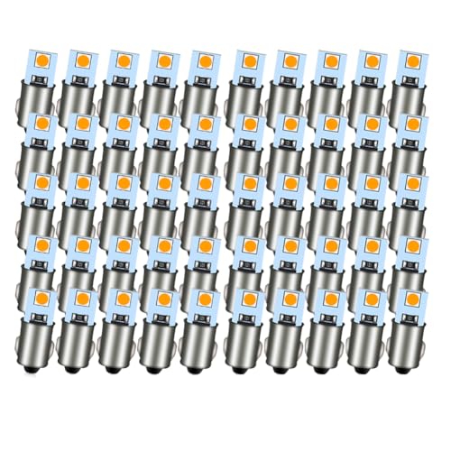 Image of Ruiandsion 50 PCS BA7S Instrument Cluster Light Bulbs AC/DC12V 3000K Warm White 100 LM Car Light bulbs for Car Interior Instrument Dashboard Warning Lights