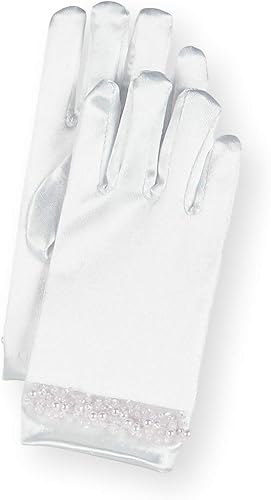 Miniatura 2 de Bonnie Jean Juego de velo y guantes para la Primera Comunión con ribete de perlas y lentejuelas