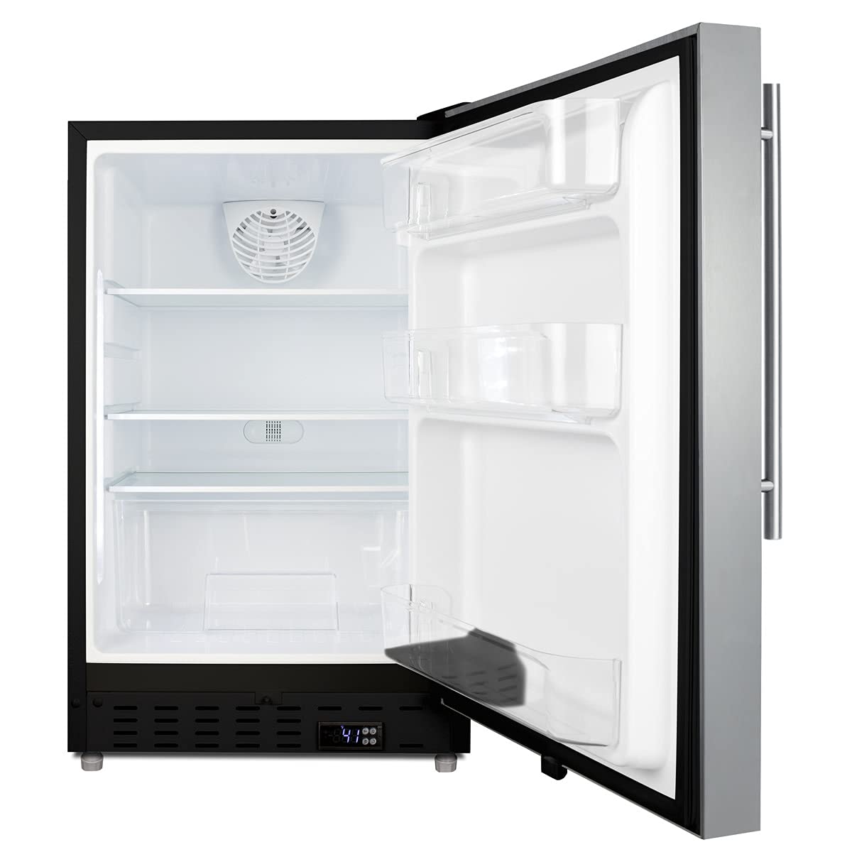 Summit Appliance Alr47bsshv 20" Wide Built-In All-Refrigerator, ADA Compliant, Adjustable Thermostat, 3.53 Cu.Ft Capacity, Removable Door Racks, Temperature Alarms, Automatic Defrost on Fridge.com - View 3