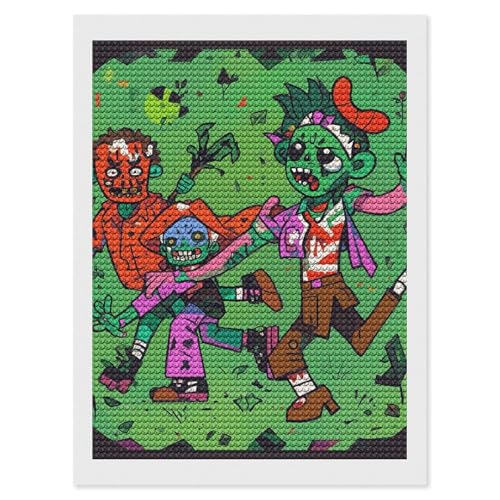 Peinture diamant zombie 5D à faire soi-même – Le cadeau idéal pour geek