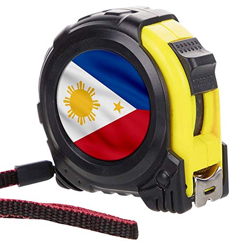 Tape Measure with 16 Foot Steel Tapeline Flag of Philippines Filipino