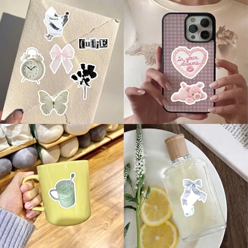 Image of 400PCS Aesthetic Journaling Stickers Pack for Adults - Cute Animal, Retro Object & Pastel Deco Stickers for Bullet Journal, Scrapbook, Planner, Vision Board, DIY Crafts, Memory Keeping