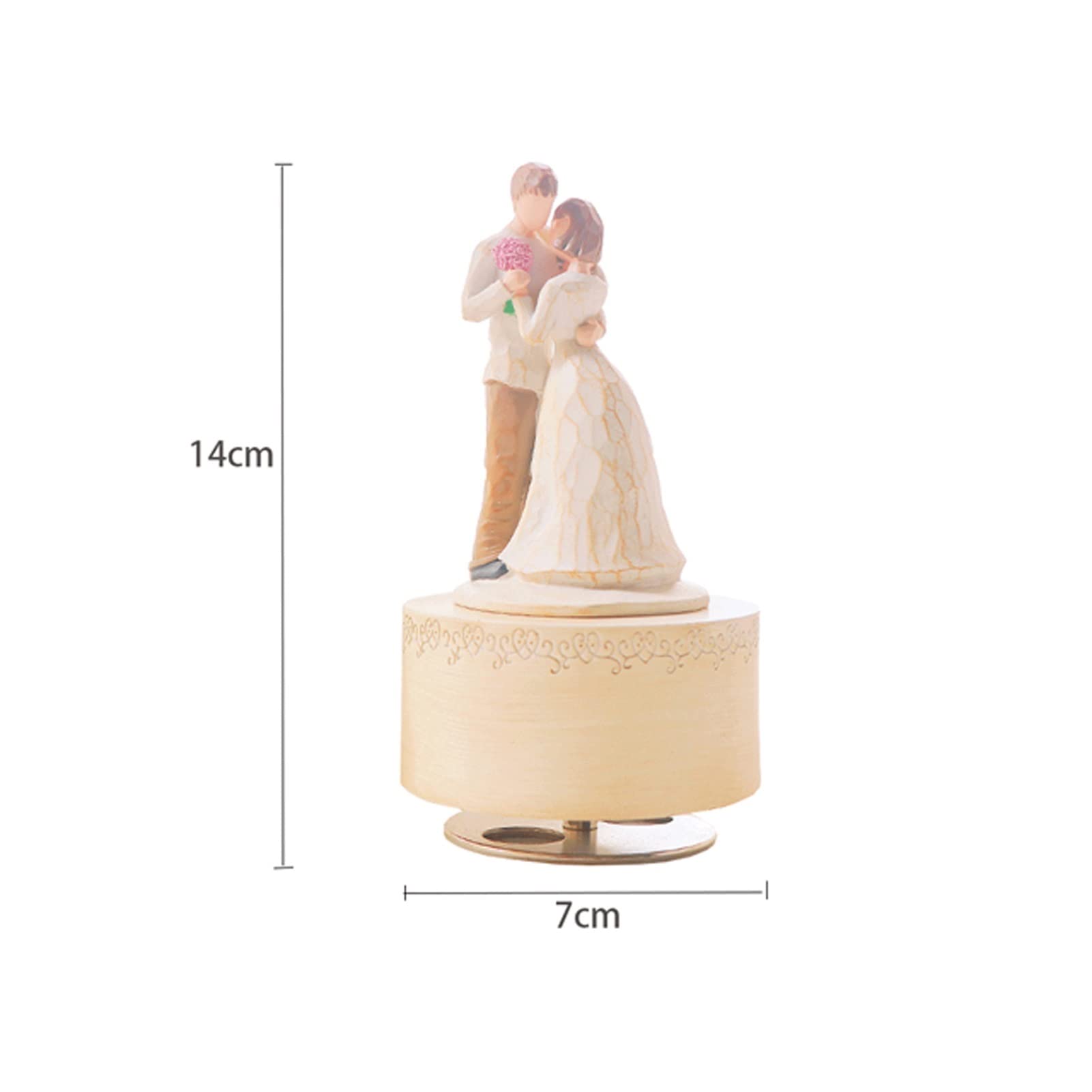 Carillon, per Ragazze Donne Statua fatta a mano Carattere Sky City Music Box Retro coppia Music Box Scatola di compleanno del regalo di compleanno nozze box di musica rotante per Compleanno Natale Fes