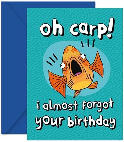 Coddies - Funny Happy Birthday Card - Fish Pun Greeting Card for Men ...