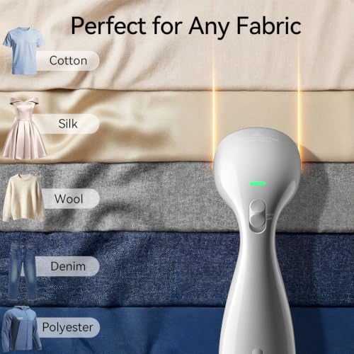 Image of HiLIFE Steamer for Clothes, Portable Handheld Design, 240ml Big Capacity, 700W, Strong Penetrating Steam, Removes Wrinkle, for Home, Office and Travel(ONLY FOR 120V) (Grey)