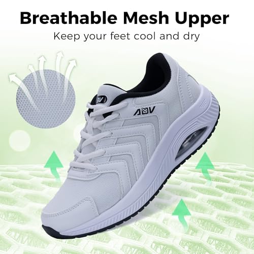 Image of AOV Women Arch Support Walking Shoes Orthotic Sneakers for Plantar Fasciitis Foot and Heel Pain Relief Tennis Shoes