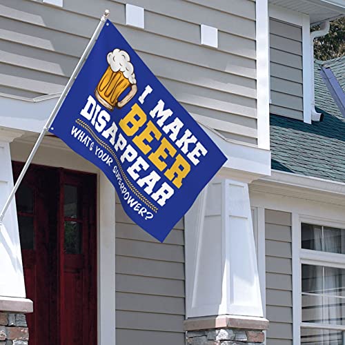 Drapeau Make Beer Disappear pour masquer un mur vide de dortoir d'hiver