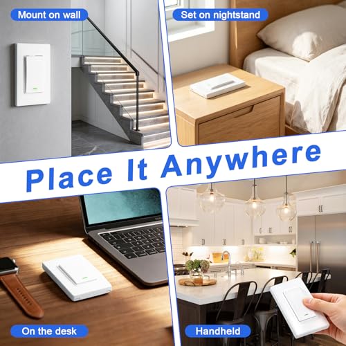 Image of Wireless Light Switch and Receiver Kit, Remote Light Switch