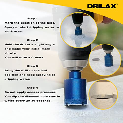 image for Drilax 1-3/8 Inch Diamond Drill Bit | 1-3/8