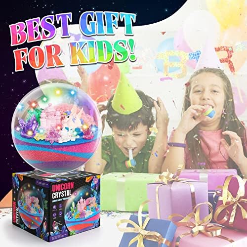 DIY Unicorn and Dinosaur Night Light Art and Craft Kits for Girls Boys, Crystal Growing Science Kit STEM Toys - Creative Gifts for Kids Bedroom Decoration 7 51HGFCTBAlL. AC