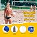 DDVLG Beach Volleyball Lines for Sand or Grass, 2inch Sand Volleyball Boundary Lines for Beach Court 26.3'x52.6' [Doubles 2V2], Highly Visible, All-Weather, with Metal Anchors & Sand Bags - Blue