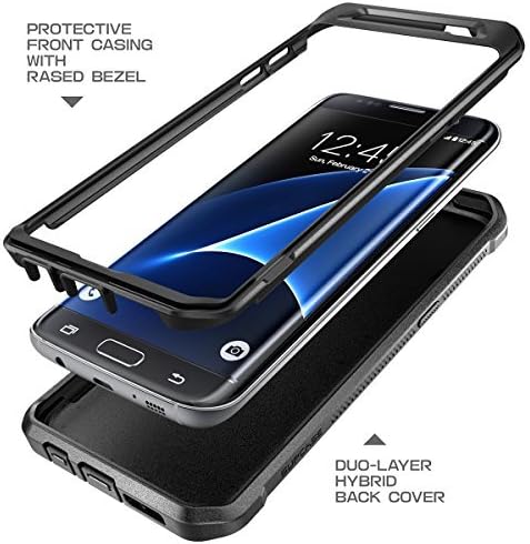 SUPCASE Unicorn Beetle Pro Series Case Designed for Galaxy S7 Edge, Full-Body Rugged Holster Case Without Built-in Screen Protector for Samsung Galaxy S7 Edge (2016 Release) (Black/Black)
