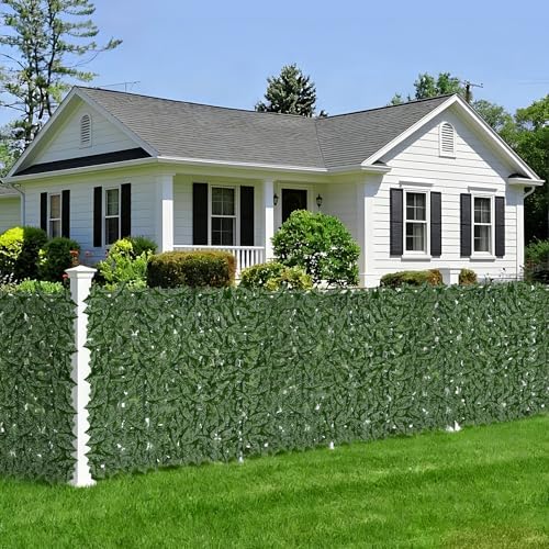 Tikroom Artificial Ivy Fence Privacy Screen 120x40in Dense Faux Ivy Vine - 1