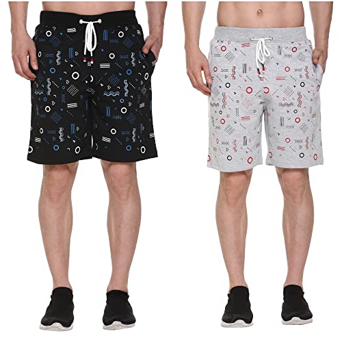 Image of Men's Cotton Sports Shorts with Zipper Pocket (Pack of 2)