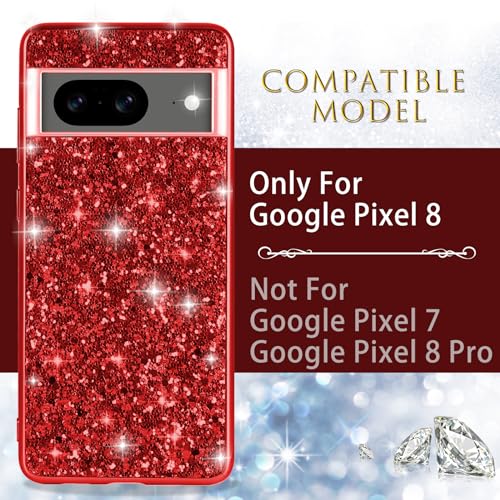 Coque en silicone pour Google Pixel 8 5G rouge mate antichoc - 7