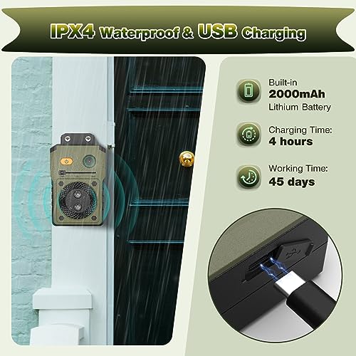 Bubbacare Anti Bell Gerät Hunde, Ultraschall Antibell für Hunde mit 3 Modi bis zu 50FT Wirksame Kontrolle Bereich, IPX4 Wasserdicht Antibell Ultraschall Gerät für den Außen und Innenbereich