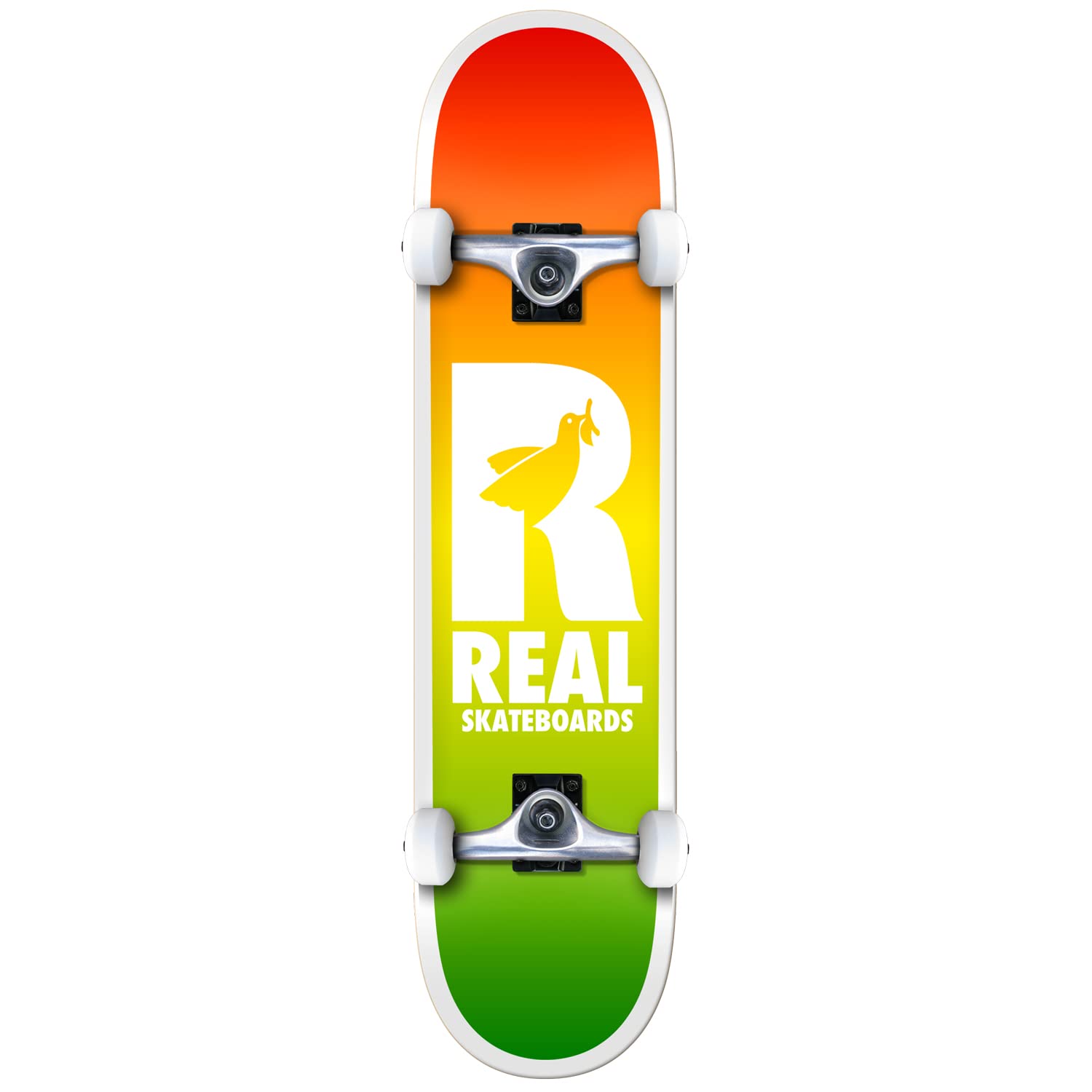 Amazon | Real Skateboard Complete Be Free Fade レッド/グリーン