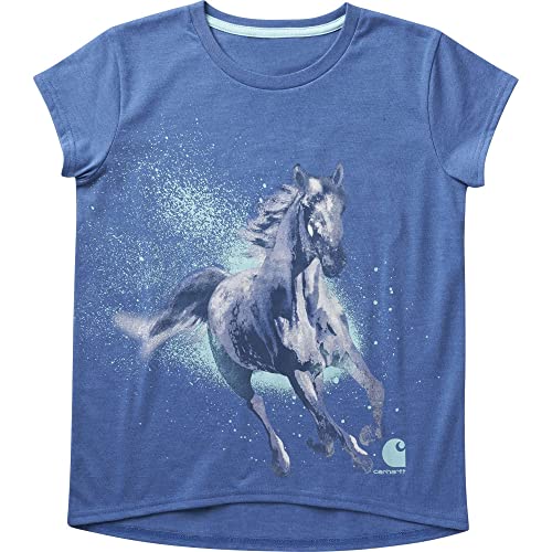 Carhartt Girls' Short-Sleeve Crewneck Running Horse T-Shirt