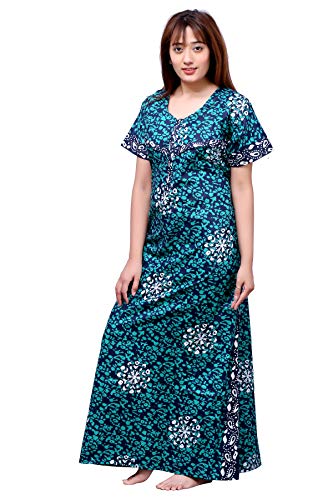 Image of Feeding Nighty in Fine Cotton 2 Side Zips for Feeding Purpose & Neck Buttons for Easy Wearing Soft Cotton Maternity Nighty for Women Feeding Combo Feeding Nighty for Women Cotton Combo of 2Pcs