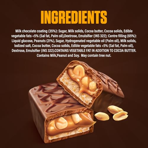 Image of Snickers Duo Peanut Filled Chocolate Bar, Two Bars Inside, Nutty Chocolate Bar.