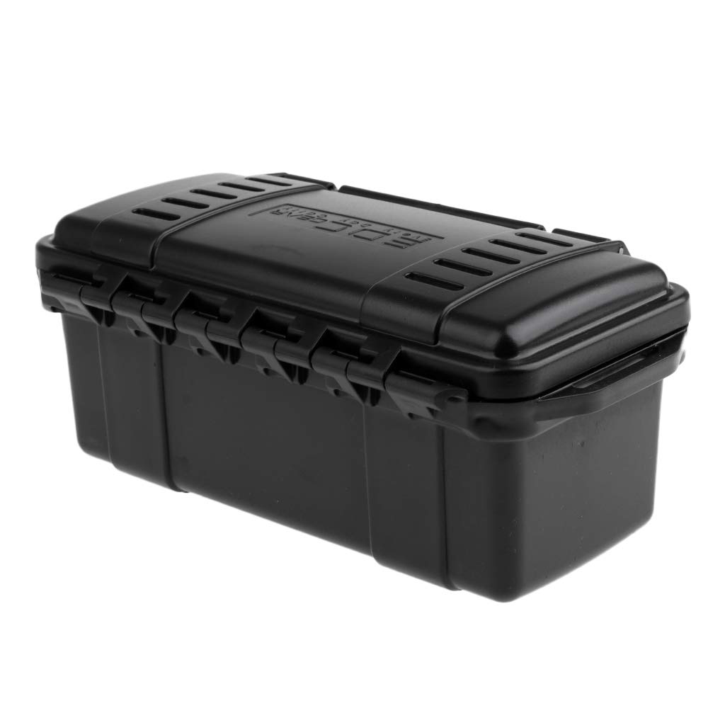 Baoblaze Outdoor Antiurto Impermeabile Scatole di Sopravvivenza di Plastica Contenitore Custodia Attrezzo - Nero