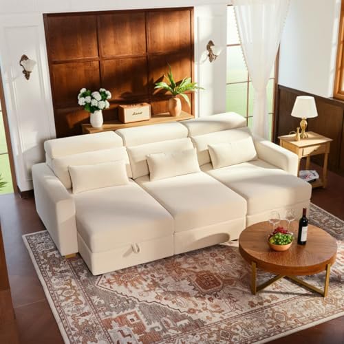 FLEXISPOT Modular Power Sofa Bed with Storage