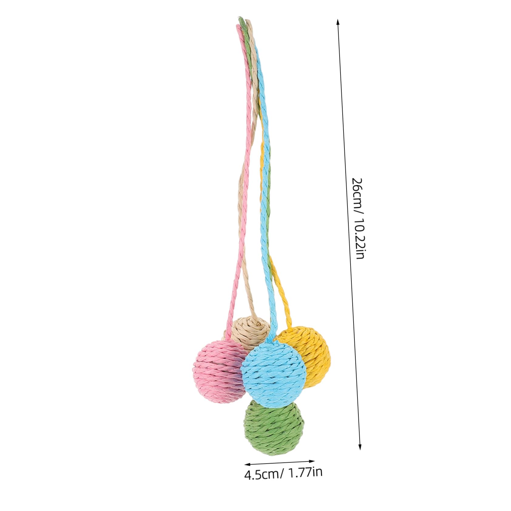 BESTonZON 5pezzi Palline di Ricambio per Tiragraffi per Gatti con Coda Corda in Sisal per Accessori per Giocattoli per Gatti Palline Interattive per Casa Design Facile da Installare e Sostit