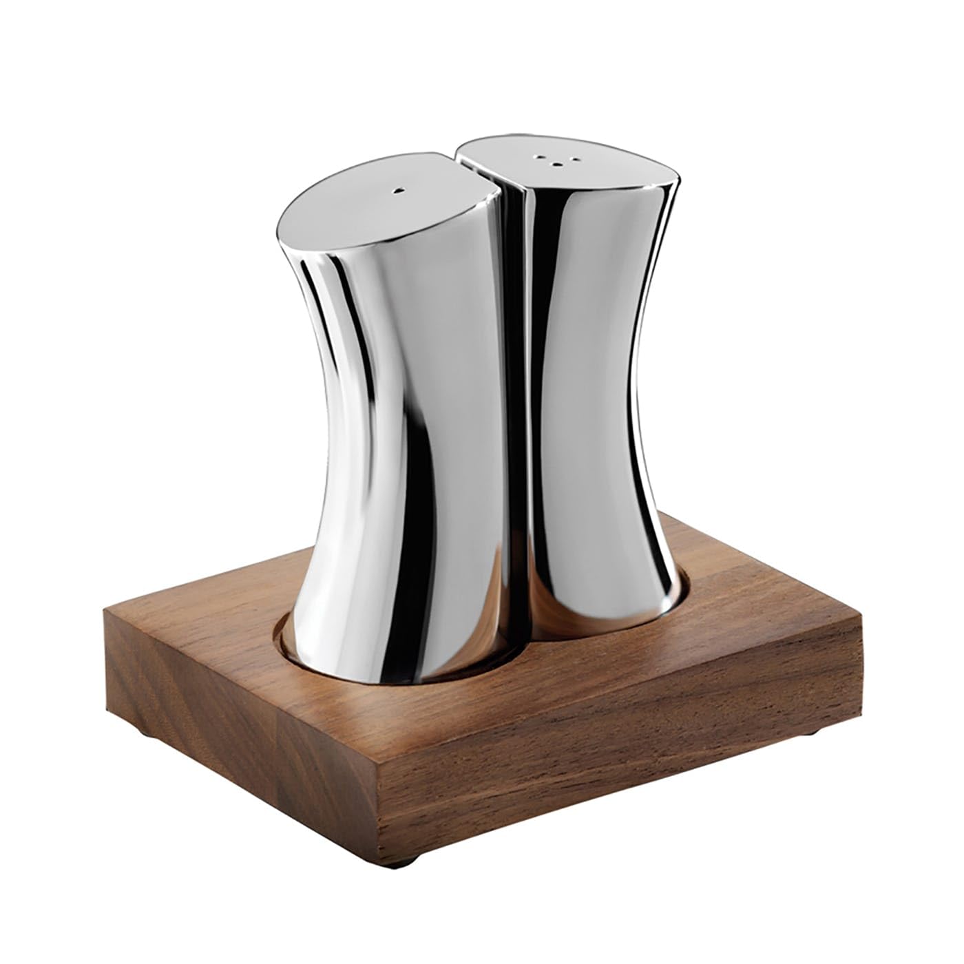 Robert Welch Silver Drift Salt & Pepper Shakers And Stand Set