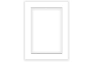 16x20 White Double Mat, Bevel Cut, 8x10 Opening for Pictures, Frames, Art