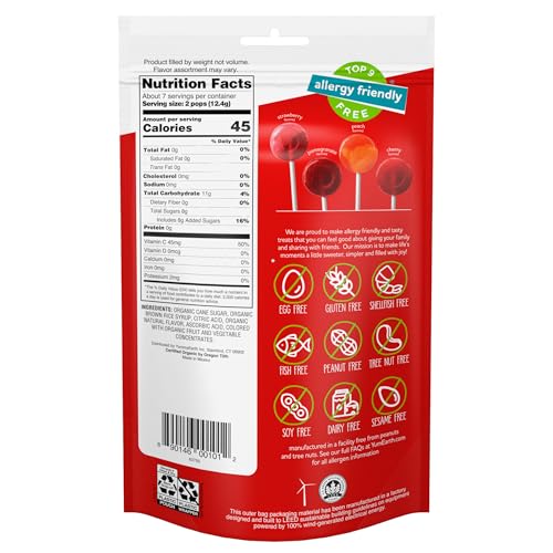 Image of YumEarth Organic Pops Fruit Flavored Lollipops, 14 Count (Pack of 1)