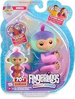 Fingerlings Magic Moods Interactive Baby Monkey, Norah (Teal & Purple), Tells Fortune and Mood, 70+ Sounds & Reactions (Ages 5+)