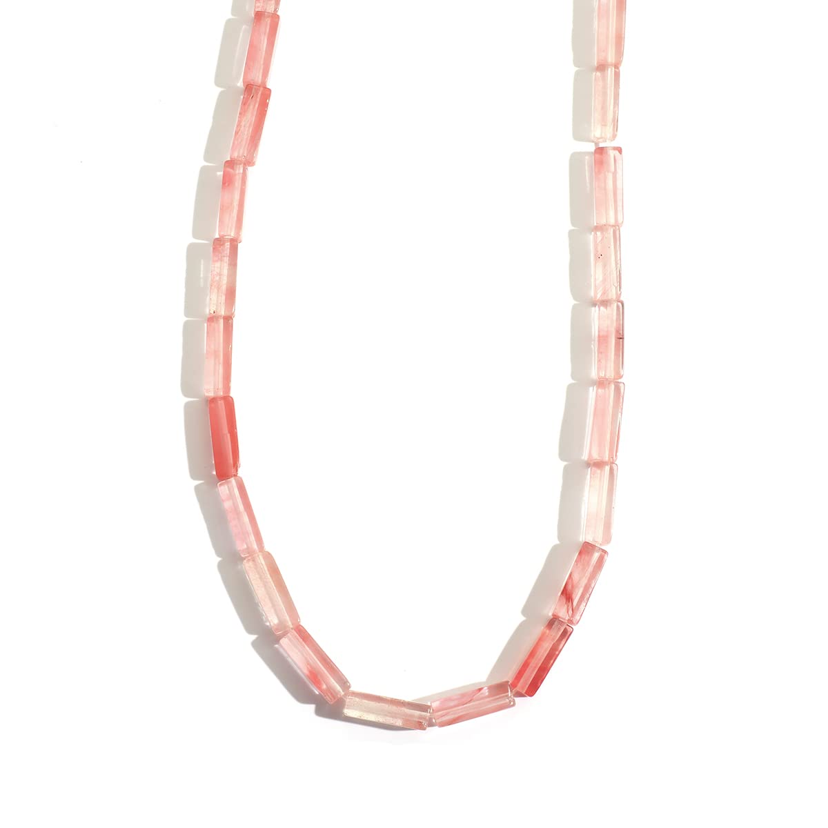 4X13MM Rectangular Column Natural Stone Watermelon red Gemstone Loose Beads Tube Energy Stone Healing Power for Jewelry Making DIY Bracelets Earring Making