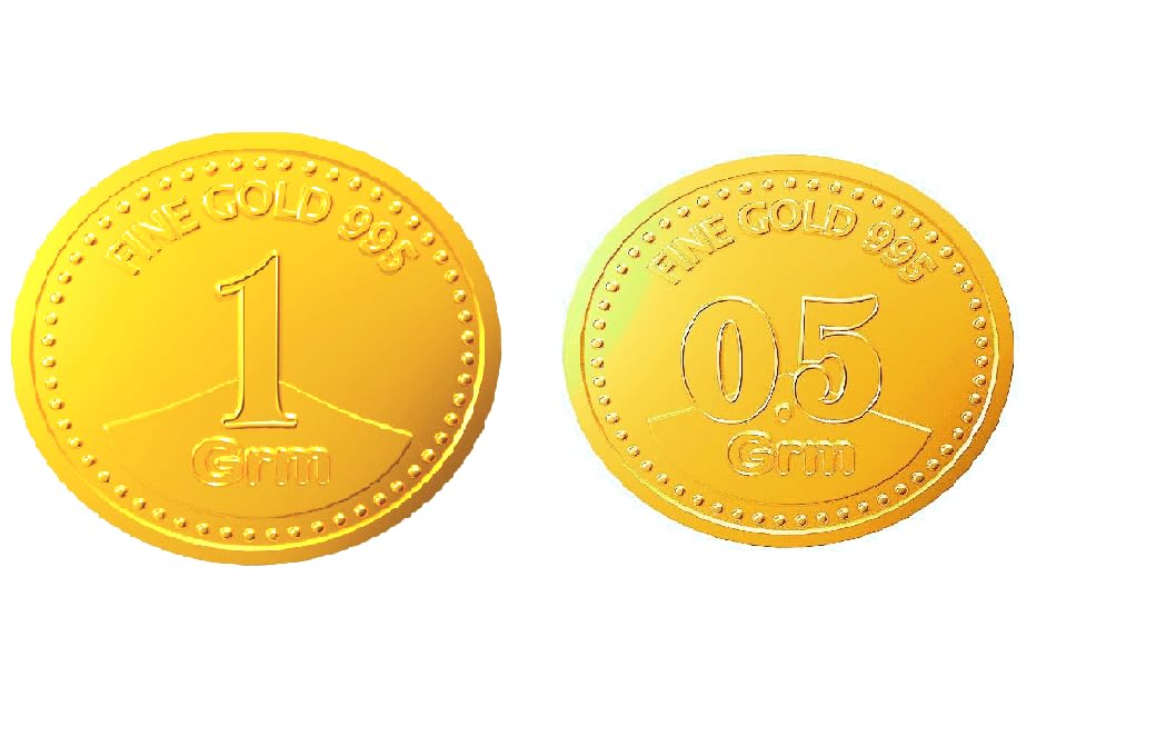 1.50gm Euphoria Jewellery by A Himanshu pure 24KT gold coin in 995 finese-image-40