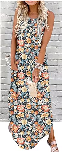 Image of CHUNTIANRAN Maxi Dresses for Women Summer Outfits Boho Beach Long Dresses Casual Sundresses Resort Wear for Women 2026