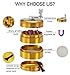 DCOU Hand Cranked Premium Grinder Unbreakable Aluminum Grinder for Herb and Spice 4 Parts 2.2 Inch